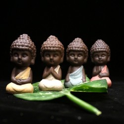 Small Buddha - ceramic statue - monk figurine