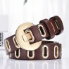 Fashionable leather belt with metal buckle & holesBelts