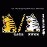 Cat moving tail & paws - 3D car sticker for rear windshield window wiperStickers