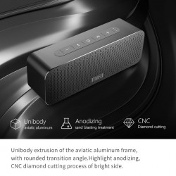 30W Bluetooth metal speaker with super bass - wireless 3D digital column