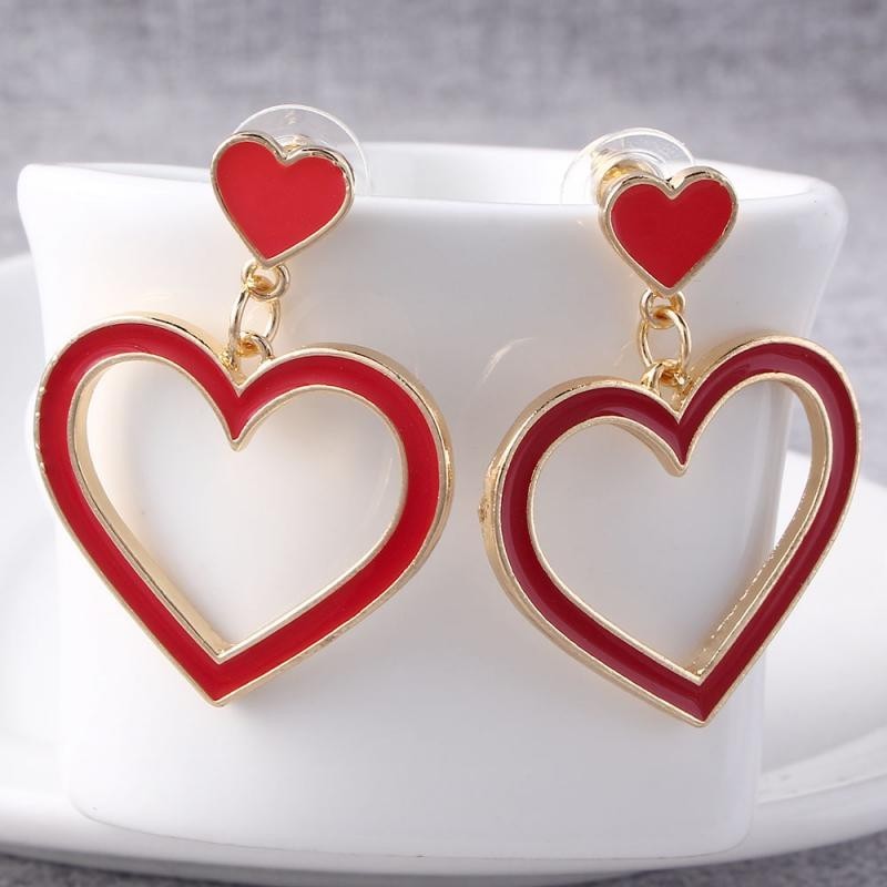 Heart shaped long earringsEarrings
