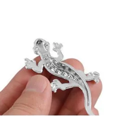 3D gold - crystal gecko - metal car stickerStickers