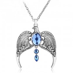 Eagle with blue crystals - vintage necklaceNecklaces