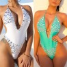 Womens Padded Up One Piece Push Up Monokini Diamond Swimwear crystal Swimsuit Sexy Backless Thong Be