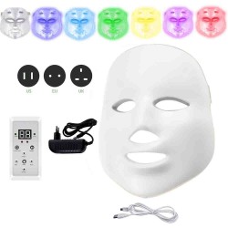 7 colors LED electric face and neck mask - acne treatment - light therapySkin