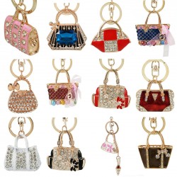 Crystal handbag - fashionable keychainKeyrings