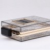 new transparent acrylic elegant perfume bottle bag - vertical style square bag - party gown dinner bag female