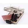 new transparent acrylic elegant perfume bottle bag - vertical style square bag - party gown dinner bag female