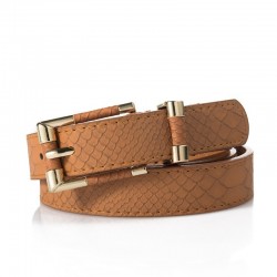 Fashionable leather belt with crocodile patternBelts
