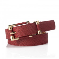 Fashionable leather belt with crocodile patternBelts