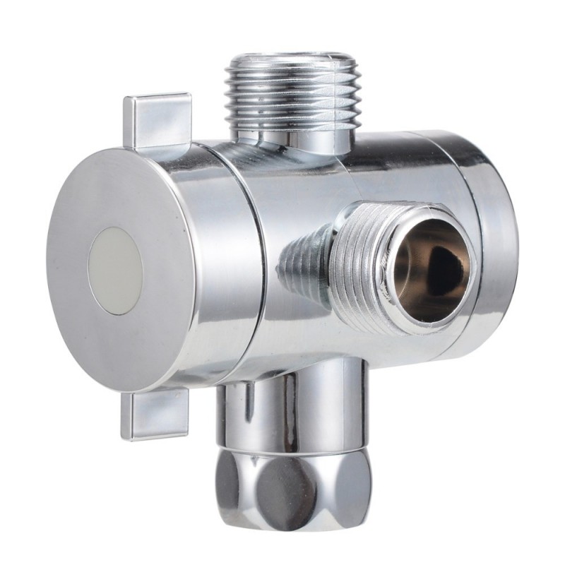 1/2''' 3-Wege-T-Adapter-Wechselventil verstellbarer Duschkopf - Arm montiertes Schaltventil Badezimmer Hardware Zubehör 1/2''' 3-Wege-T-Adapter-Wechselventil verstellbarer Duschkopf - Arm montiertes Schaltventil Badezimmer Hardware Zubehör
