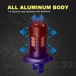 2pcs LED lamp super bright car fog lights - 12v 24v 6000k white car driving 21 3030-SMD running light auto led h7 bulbLights ...