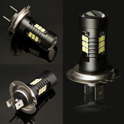 2pcs LED-Lampe super hell Auto Nebelscheinwerfer - 12v 24v 6000k weißes Auto fahren 21 3030-SMD Lauflicht auto led h7 Lampe