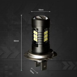 2pcs LED-Lampe super hell Auto Nebelscheinwerfer - 12v 24v 6000k weißes Auto fahren 21 3030-SMD Lauflicht auto led h7 Lampe