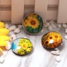 Küche Kühlschrank Aufkleber - rundes Glas Sonnenblume Muster Kühlschrank Magnet Aufkleber