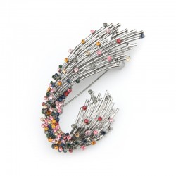 multicolor rhinestone geometric shape brooches - women weddings brooch pins giftsBrooches