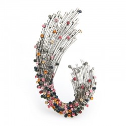 multicolor Strass geometrische Form Broschen - Frauen Hochzeiten Brooch Pins Geschenke