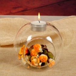 romantische Hochzeits-Dinner-Dekor - klassisches Kristall transparentes Glas hängen Kerzenhalter - Kerzenständer