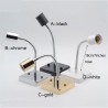 Universal 360 degree E27 lamp holder - ceramic screw socket lamp base - aluminum hose goose neck square baseWall lights