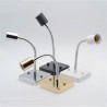 Universal 360 degree E27 lamp holder - ceramic screw socket lamp base - aluminum hose goose neck square baseWall lights