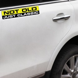 NOT OLD JUST CLASSIC - car sticker 15.2CM * 3.3CMStickers