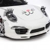 2PCS 3D Charming Black False Eyelashes Fake Eye Lash Sticker Car Headlight Decoration Funny Decal FoStyling parts