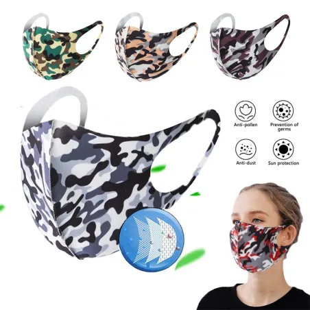 Modische Mund Gesichtsmaske - Antistaub - atmungsaktiv - waschbar - Schwammmaske