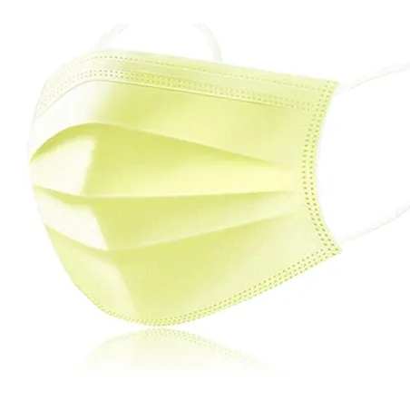 Disposable face/ mouth masks - 3 layer - anti-dust - anti bacterial - premium yellowMouth masks