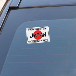 POWERED BY JAPAN MOTORSPORTS - car sticker - 11.2cm * 7.5 cmStickers