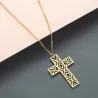 Hohlkreuz mit Halskette - Edelstahl