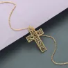 Hohlkreuz mit Halskette - Edelstahl