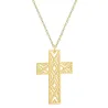 Hohlkreuz mit Halskette - Edelstahl