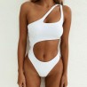 Hollow out - one piece swimsuit with push-up - white - black - monokiniBeachwear