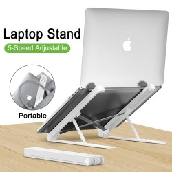 MacBook / Laptop pc Kunststoffständer - mit Kieselgel-Schutz - einstellbar & faltbar