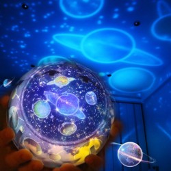 Romantische Sternenhimmel Projektor - LED Nachtlicht - Universum - Constellation - Erde - Mond - drehbar