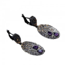 Purple Zircon Stud EarringsEarrings