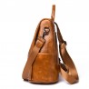 Casual leather bag - crocodile skin design - brown / black - backpackBackpacks