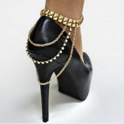 Vintage Gold Metall Anklets - Frauen