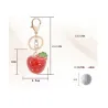 Crystal apple keychain - green - redKeyrings