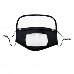 Kinder Gesichtsmaske mit abnehmbarem Augenschild - sichtbarer Mund - wiederverwendbar - waschbar