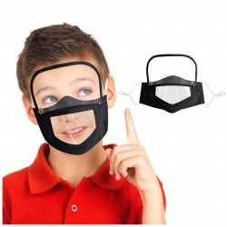 Kinder Gesichtsmaske mit abnehmbarem Augenschild - sichtbarer Mund - wiederverwendbar - waschbar