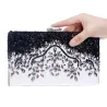 Crystal rhinestone purse - rectangle - black - ladiesBags