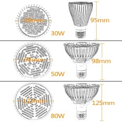 30W - 50W - 80W -100W - 120W - E27 - LED plant grow light - full spectrumGrow Lights