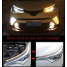 Dual colour led strip light - 2pcs - white & yellow - carLights & lighting