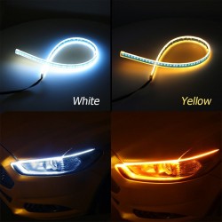 Dual colour led strip light - 2pcs - white & yellow - carLights & lighting