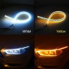 Dual colour led strip light - 2pcs - white & yellow - carLights & lighting