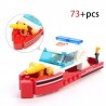 Fire Truck - Auto - Hubschrauber - Boot - 4 in 1 Bausteine Set - 348pcs - Kinder - Spielzeug