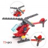 Fire Truck - Auto - Hubschrauber - Boot - 4 in 1 Bausteine Set - 348pcs - Kinder - Spielzeug