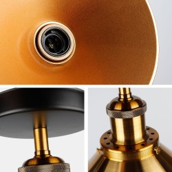 Ascelina industrielle Deckenleuchte - vintage - schwarz - gold