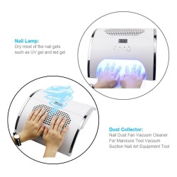 80W - Nagellampe - Nagelstaubsammler - Maniküre - led - 2 in 1